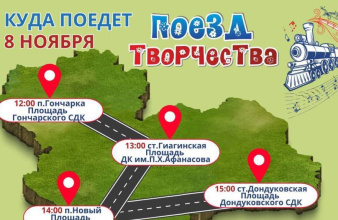 «Поезд Творчества» отправится с творческими остановками из п.Гончарка в ст.Дондуковскую