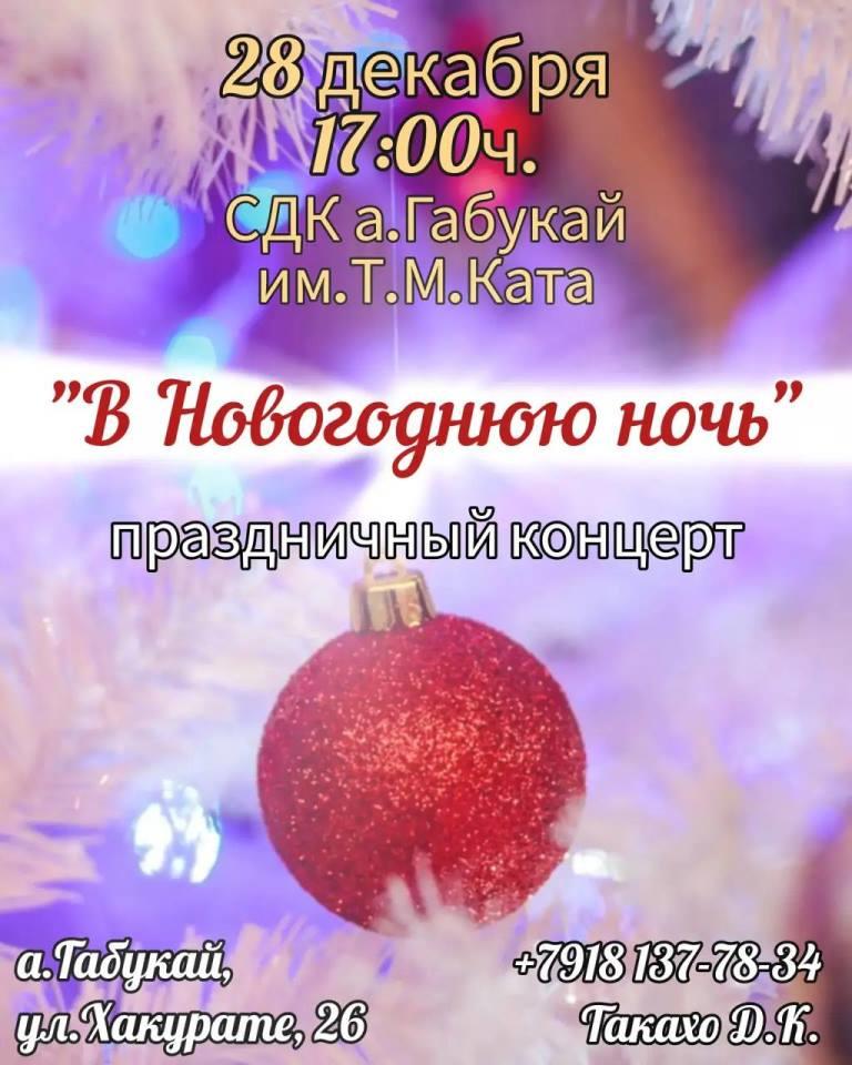 Приглашаем вас на праздничный новогодний концерт!