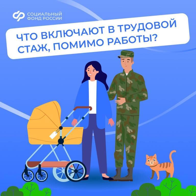 При назначении страховой пенсии в стаж включаются годы трудовой деятельности и нестраховые периоды