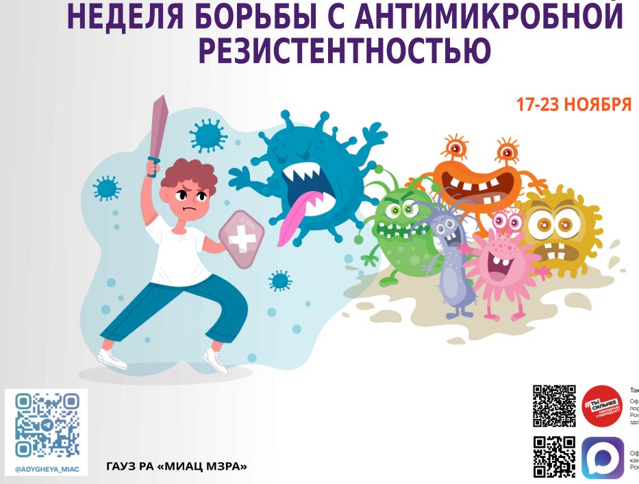 С 17 по 23 ноября  Неделя борьбы с антимикробной резистентностью