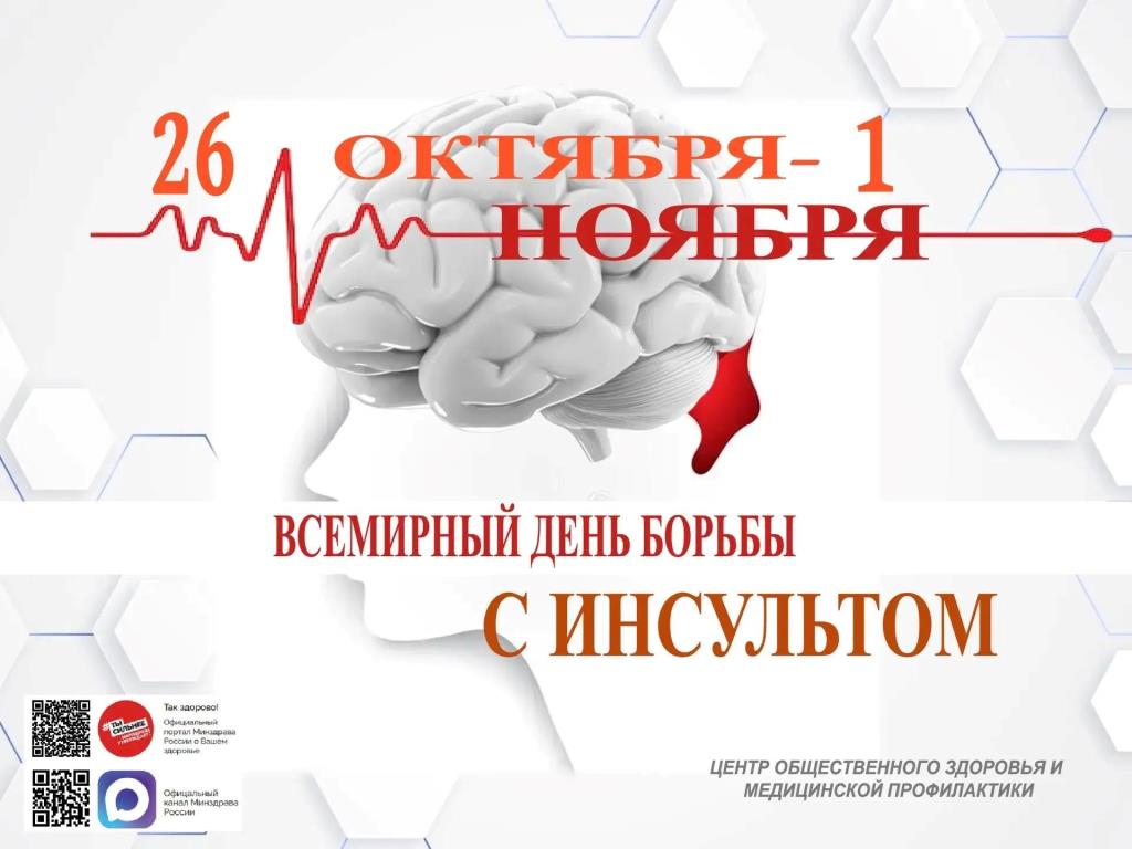 В Республике Адыгея с 26 октября по 1 ноября 2026 года проходит Неделя борьбы с инсультом