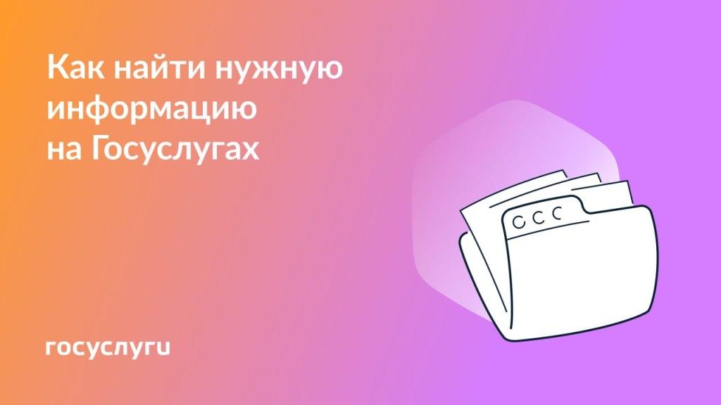  Как искать информацию на Госуслугах